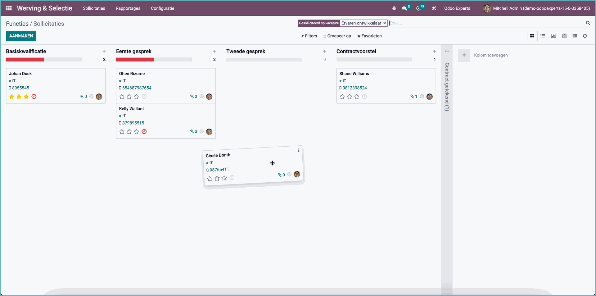 Odoo ECO Kanban view