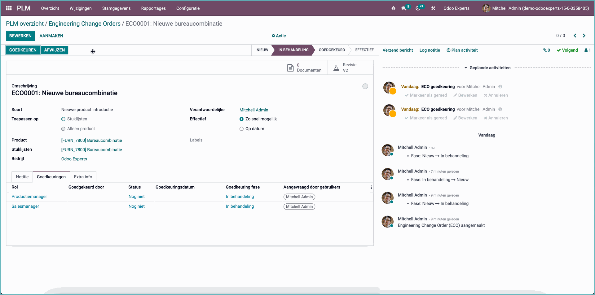 Odoo ECO view