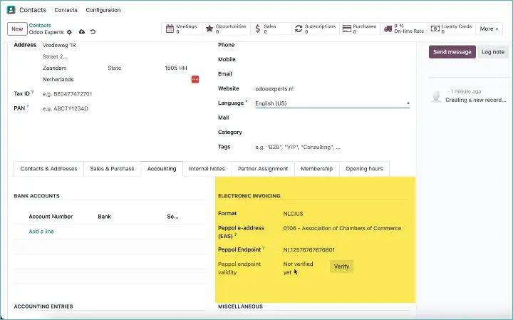 Odoo Peppol Configuration