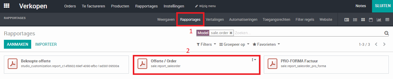 Odoo Studio edit a existing report